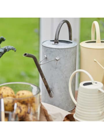 IB Laursen Gießkanne ZINK GRAU mit Schwarzem Henkel und Ausgießer 2,7 Liter