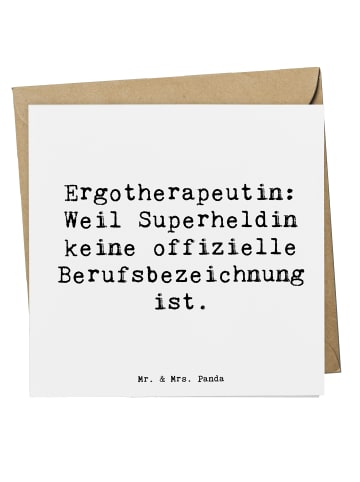 Mr. & Mrs. Panda Einladungskarte Spruch Ergotherapeutin Superhel... in Weiß