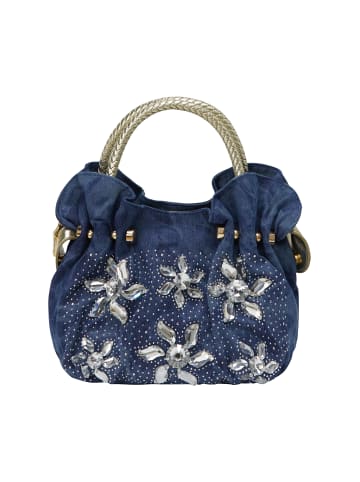 faina Women Handbag in Denim Gold