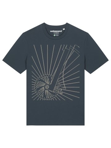 wat? Apparel T-Shirt Fahrradspeichen in India Ink Grey