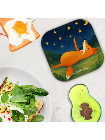 Mr. & Mrs. Panda Tassenuntersetzer Fuchs Sterne Design ohne Spruch in Weiß