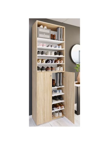 ebuy24 Schuhschrank Lona2XL10DTR Eiche Eiche 70 x 39 cm