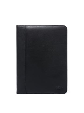 SID & VAIN Leder-Aktenmappe echt Leder Organizer groß | Ledertasche schwarz MOMO in schwarz