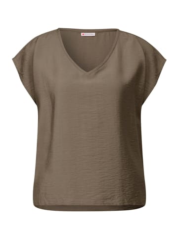Street One V-Neck Blusenshirt in Braun