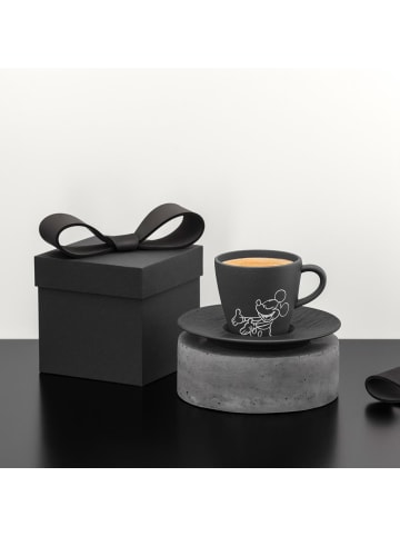 Villeroy & Boch 6er Set Kaffeetassen Manufacture Rock - Mickey Mouse 160 ml in schwarz