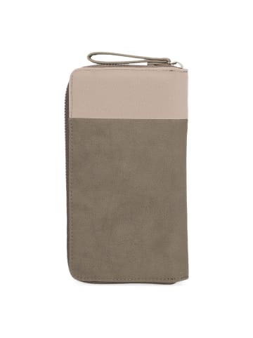 Zwei Eva Geldbörse 20 cm nubuk mud