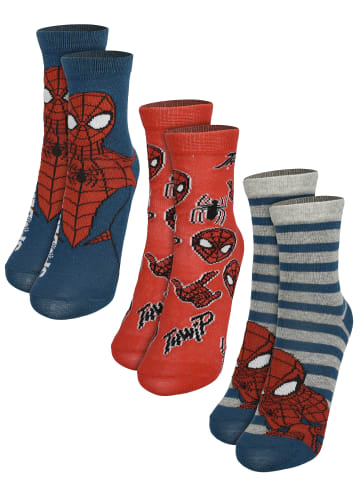Spiderman 3er Pack Marvel Spiderman Socken Söckchen Strümpfe in blau/rot