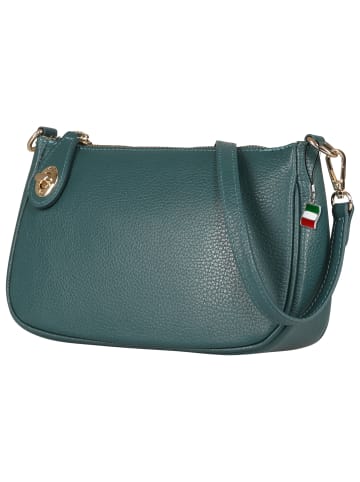 Florence Florence Schultertasche Leder petrolblau ca. 27cm