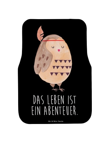 Mr. & Mrs. Panda Fahrer Autofußmatte Eule Federschmuck mit Spruch in Schwarz