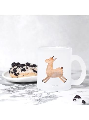 Mr. & Mrs. Panda Tee Tasse Lama Springen ohne Spruch in Transparent