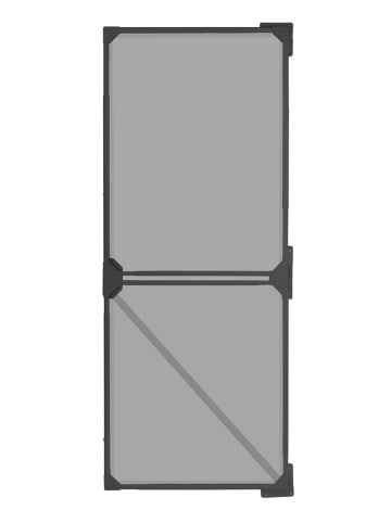 EASYmaxx Moskitonetz Magic Fit 115x270cm anthrazit Schwingtür Schwarz