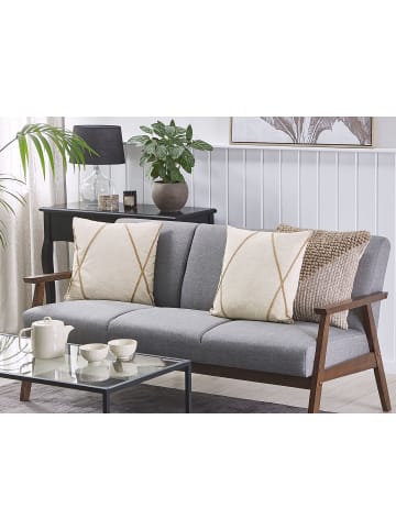 Beliani 2er-Set Dekokissen LICUALA in Beige