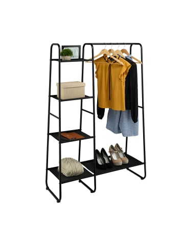 relaxdays Kleiderständer in Schwarz - (B)100 x (H)151 x (T)41 cm