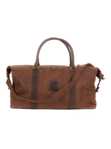 mh michael heinen Leder Weekender, Reisetasche, aus Büffelleder, in braun