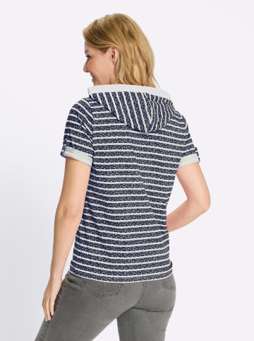 Sieh an! Kapuzen-Shirt in marine-ecru-bedruckt