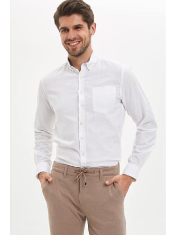 DeFacto Langarmhemd SLIM FIT in Weiß