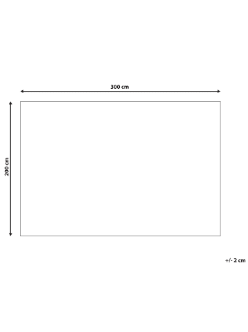 Beliani Kurzflor RUMRA in Weiß/Schwarz - (W) 200 x (L) 300 cm