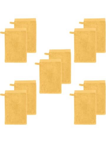 Erwin Müller Frottier Waschhandschuh 10er-Pack Heidenheim in gelb