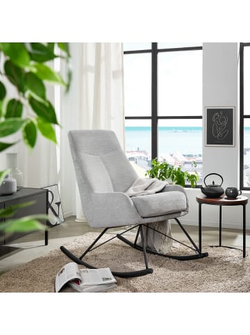 home24 Schaukelstuhl Arshat in Hellgrau