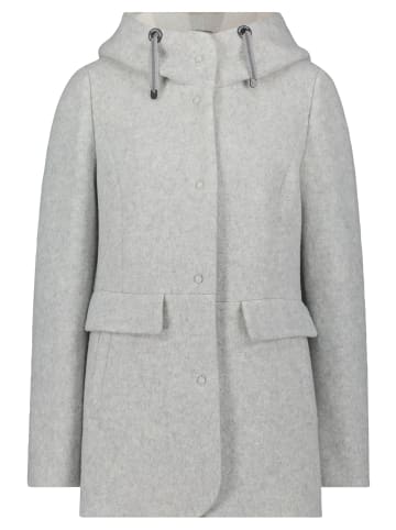 AMBER & JUNE Winterjacke mit Kapuze in Hellgrau