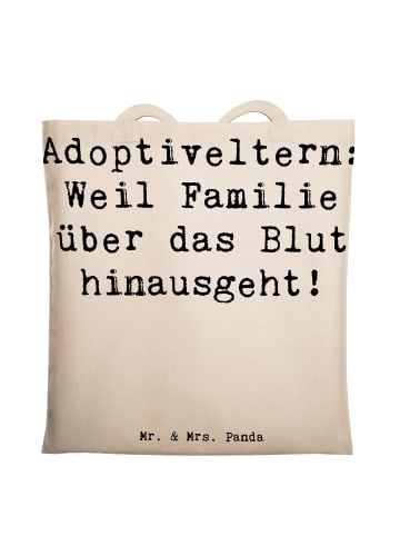 Mr. & Mrs. Panda Tragetasche Adoptiveltern Liebe mit Spruch in Creme