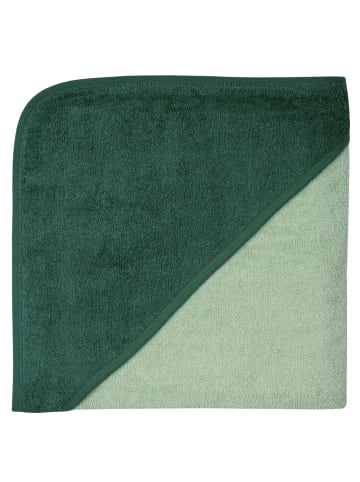 Wörner Kapuzenbadetuch 100 x 100 cm - Uni Piniengrün in gruen