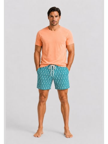 Gassa d’Amante Badeshorts & T-Shirt (2tlg. Set) Praiano in Grün-Weiss-Lachs