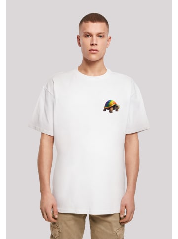 F4NT4STIC Heavy Oversize T-Shirt Rainbow Turtle OVERSIZE TEE in weiß