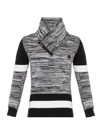 Cipo & Baxx Strickpullover in BLACK-GREY