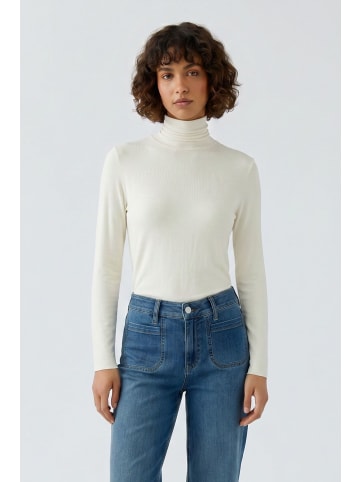 Oui Langarmshirt in gardenia