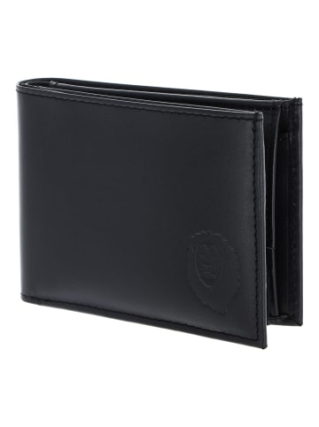 oxmox Leather Geldbörse RFID Schutz Leder 11 cm schwarz-freedom lion