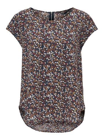 ONLY Print Kurzarm Bluse ONLVIC in Braun