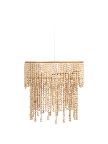 Beliani Kronleuchter KIRINDI in Braun/Weiß - (W) 50 x (H) 137 x (L) 50 cm
