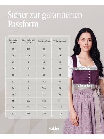 Nübler Midi Dirndl Giovanna in Aubergine