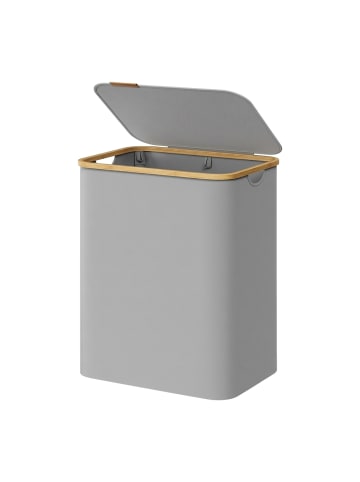 SONGMICS Wäschekorb Roxanne in Grau - (B)38.5 x (H)70.5 x (T)52 cm