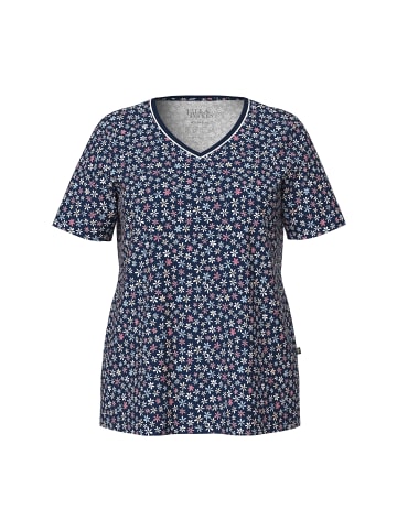 Ulla Popken Pyjama-Shirt in nachtblau