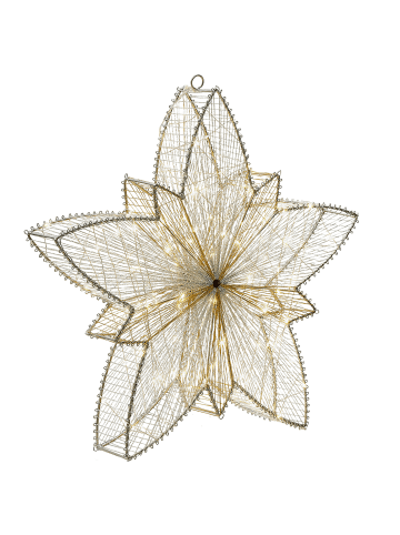 Beliani LED Deko HOFSOS in Silber - (W) 50 x (H) 50 x (L) 8 cm