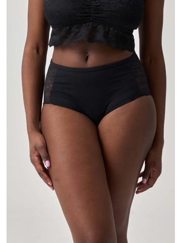 SNOCKS High Waist Hipster Panties mit Spitze 3 Stück in Schwarz