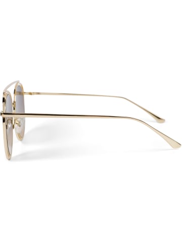 styleBREAKER Sonnenbrille in Gold / Grau Verlauf