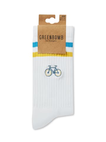 GreenBomb Tennis Socks Bike Loop in Weiß