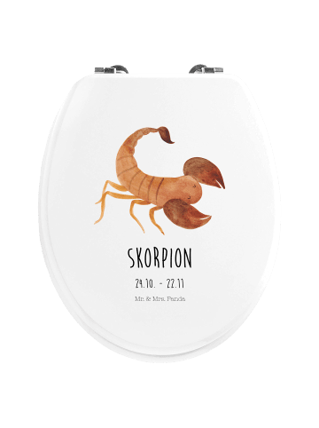 Mr. & Mrs. Panda Toilettendeckel Sternzeichen Skorpion Classic m... in Weiß