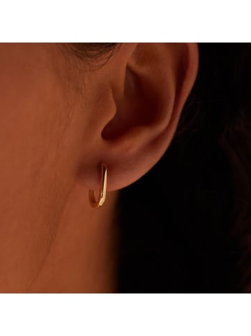 Lucardi 375 Gold Ohrringe Rechteck