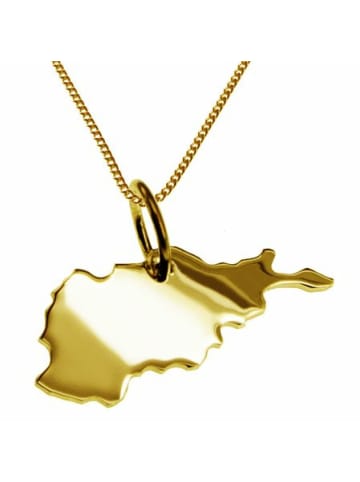Schmuckador 50cm Halskette + Afghanistan Anhänger in 585 Gelbgold in gold