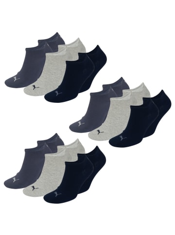 Puma Bodywear Füßlinge Socken 9 Paar in Navy / Grau / Blau