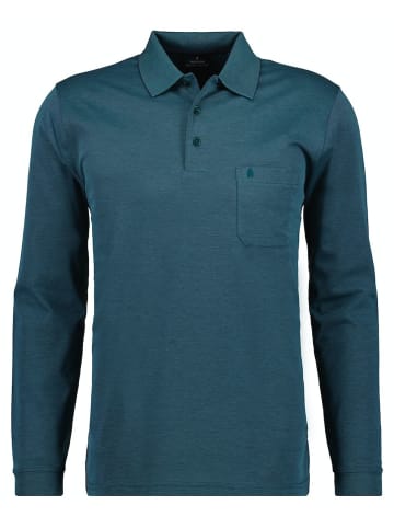 Ragman Langarm-Polo in grün
