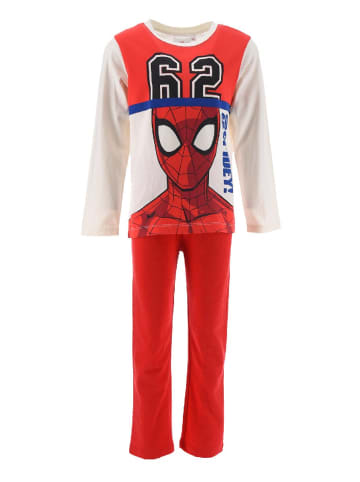 Spiderman 2tlg. Outfit: Schlafanzug Pyjama langarm in Rot