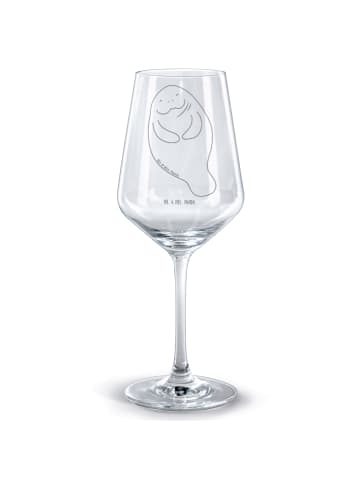 Mr. & Mrs. Panda Glas Rotwein Seekuh Happy ohne Spruch in Transparent