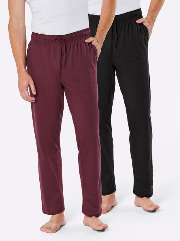 WITT WEIDEN Hose lang in bordeaux + schwarz