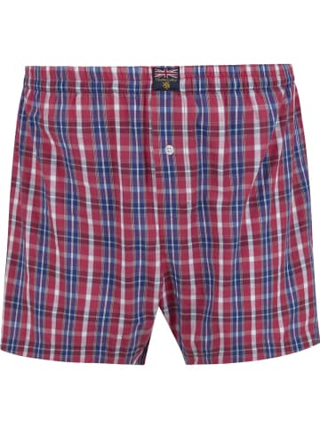 Charles Colby 2er Pack Boxershorts LORD MANUS in rot blau kariert