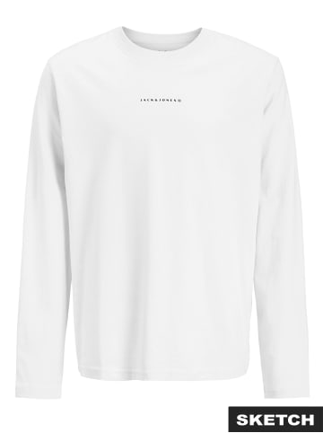 JACK & JONES Junior T-Shirt JCOPOINT BACK IMAGERY TEE LS CN JNR in bright white
